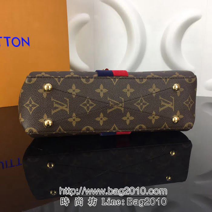 路易威登LV頂級原單M43779單手柄Georges BB藍簇絨條紋包 YDH1814